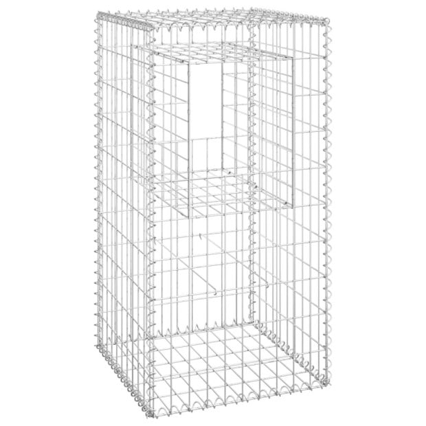 Gabion Basket Posts 2 Pcs 50x50x100 Cm Iron Image 3