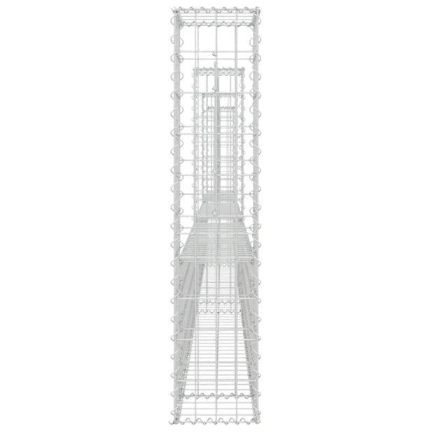U-shape Gabion Basket With 4 Posts Iron 380x20x100 Cm Image 4
