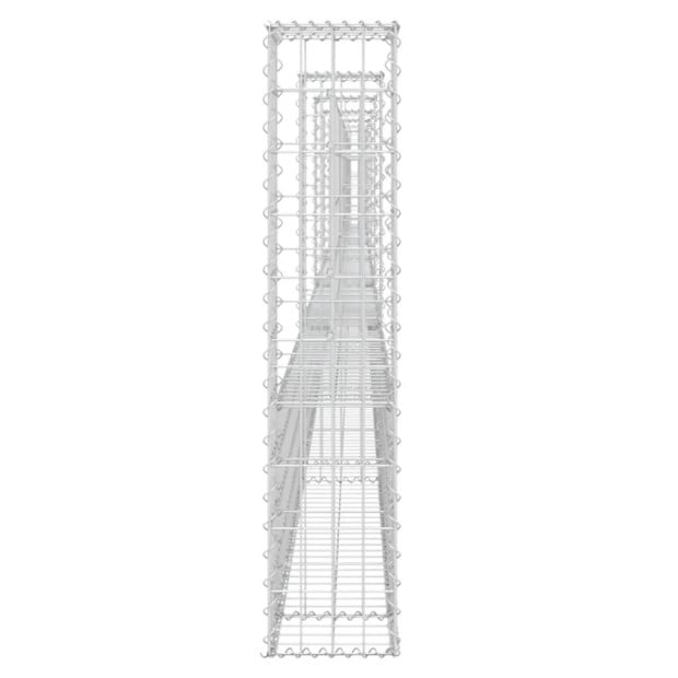 U-shape Gabion Basket With 7 Posts Iron 740x20x100cm Image 4