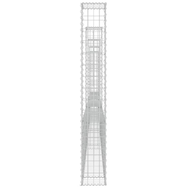 U-shape Gabion Basket With 5 Posts Iron 500x20x150cm Image 4