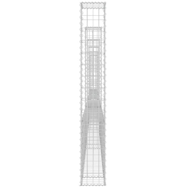 U-shape Gabion Basket With 6 Posts Iron 620x20x150cm Image 4