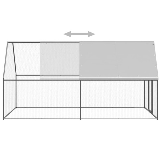 Outdoor Chicken Cage 2m x 2m x 2m Galvanised Steel Image 4