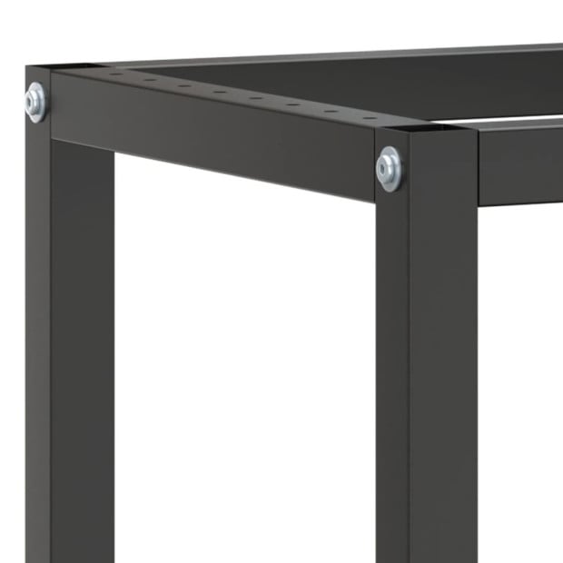 Work Bench Frame Matte Black And Matte Red 210x50x79cm Metal Image 6