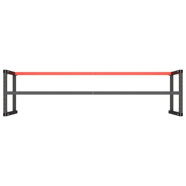 Work Bench Frame Matte Black And Matte Red 220x57x79cm Metal Image 6