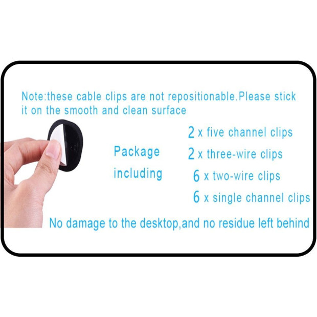 16 Pack Black Cord Organizer Cable Management Home Office