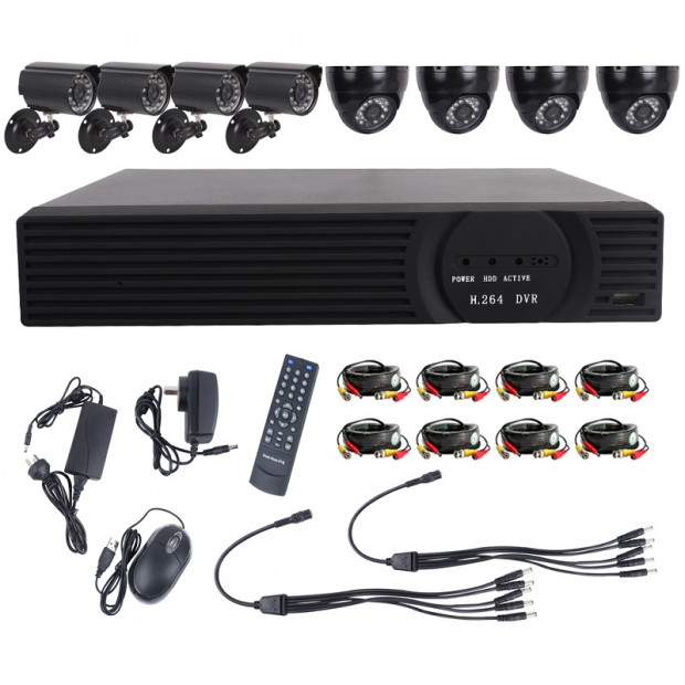 Home Security Camera Surveillance System 8 Channel 720p with 1TB Hard Drive