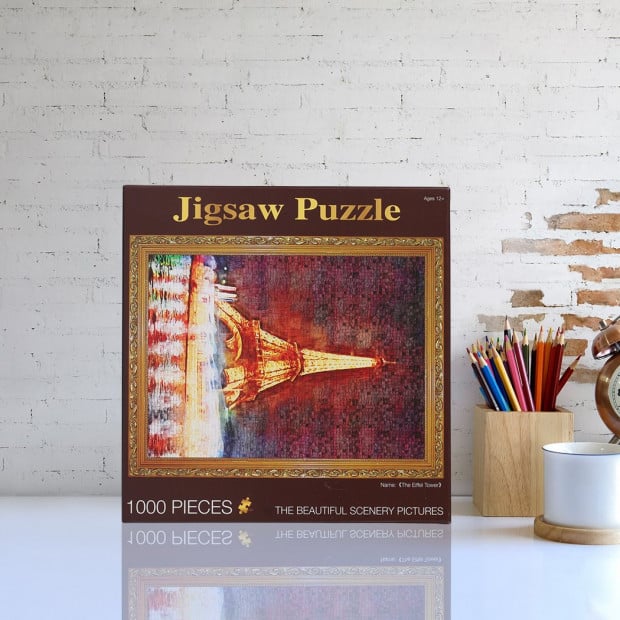 Jigsaw Puzzles 1000 Piece Eiffel Tower Adult Kids DIY Puzzle Toys Image 8