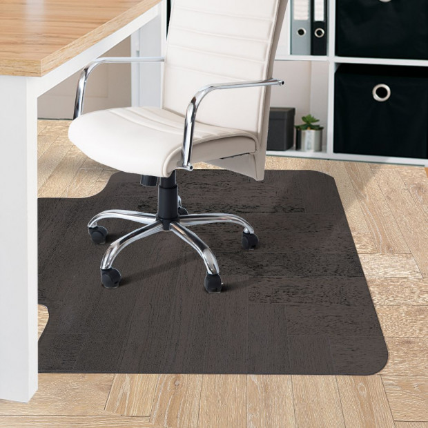 Chair Mat Carpet Hard Floor Protectors Home Work PVC Mats No Pin Black Image 8