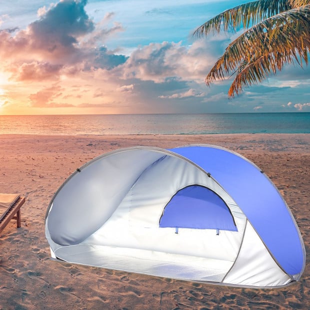 Pop Up Tent Beach Camping Tents 2-3 Person Hiking Portable Shelter Mat Image 8