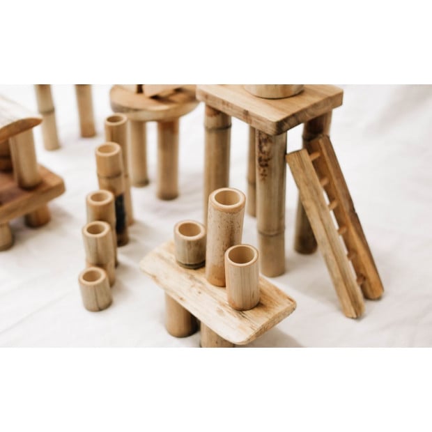 Bamboo building set 50 pcs Image 2