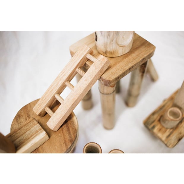 Bamboo building set 50 pcs Image 3