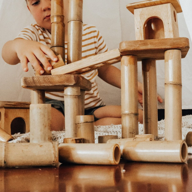 Bamboo Building set with house Image 3