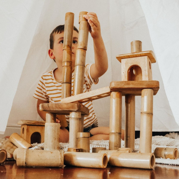 Bamboo Building set with house Image 2