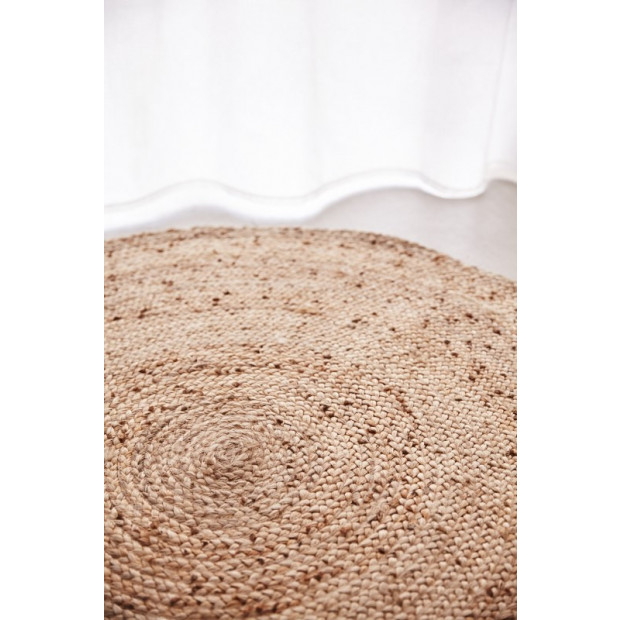 Round Jute Natural Round Floor Rug Image 3
