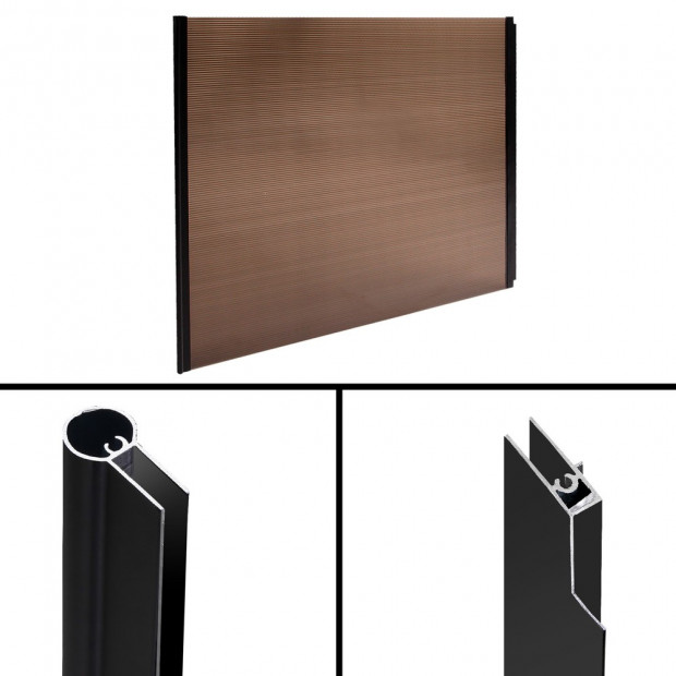 DIY Window Door Awning Cover Brown 100 x 200cm Image 6