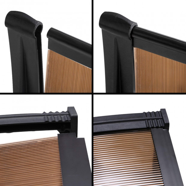 DIY Window Door Awning Cover Brown 100 x 200cm Image 7