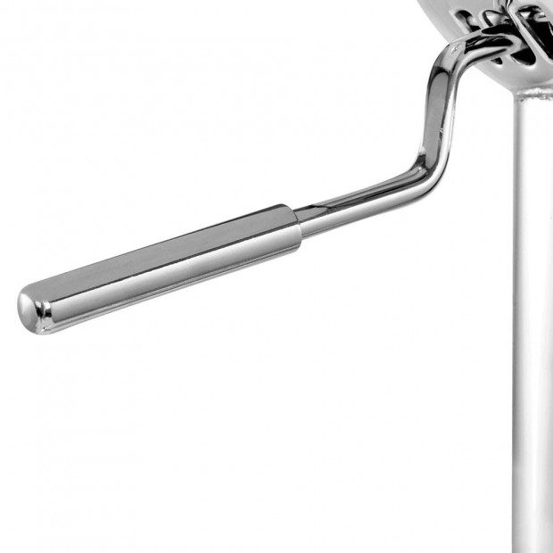 Wooden Bar Stool with White PU Leather Image 4