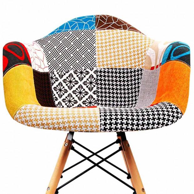 Set of 2 Replica Eames Armchairs Chairs- Fabric Image 5