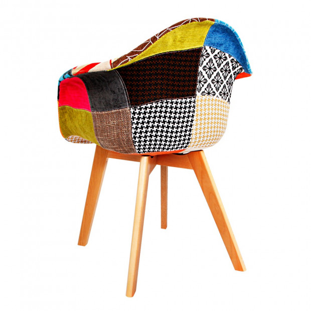 Set of 2 Replica Eames Armchairs Fabric Image 3