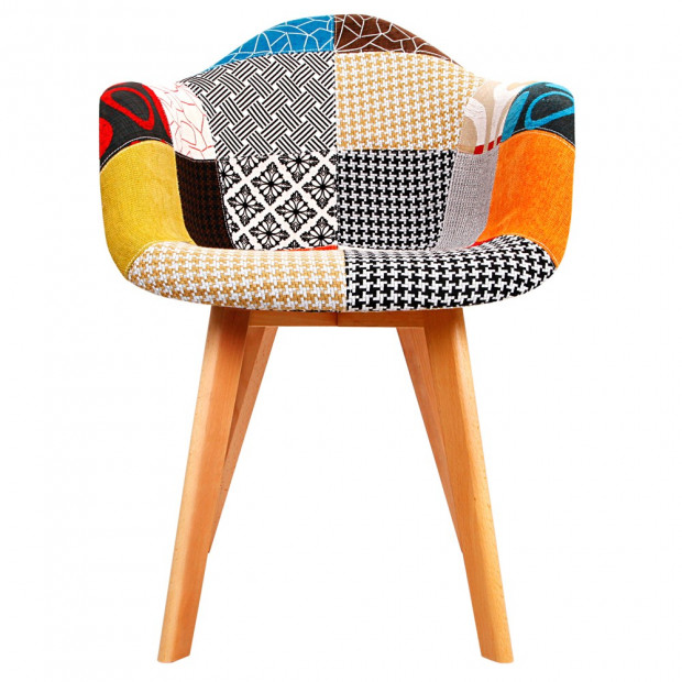 Set of 2 Replica Eames Armchairs Fabric Image 4