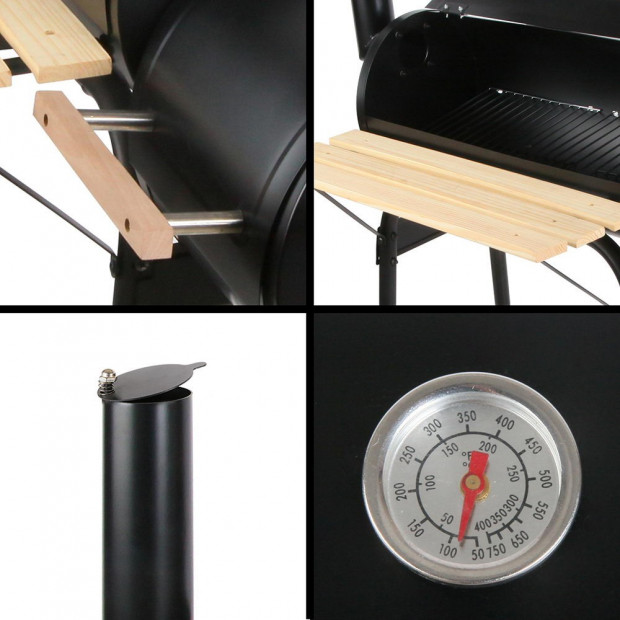 2-in-1 Offset BBQ Smoker Image 3