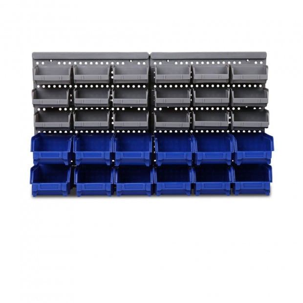 30 Bin Wall Mounted Storage Rack Image 4