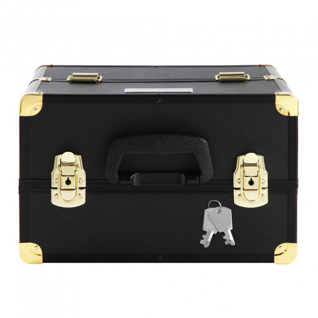 Make Up Cosmetic Beauty Case - Black & Gold Image 6