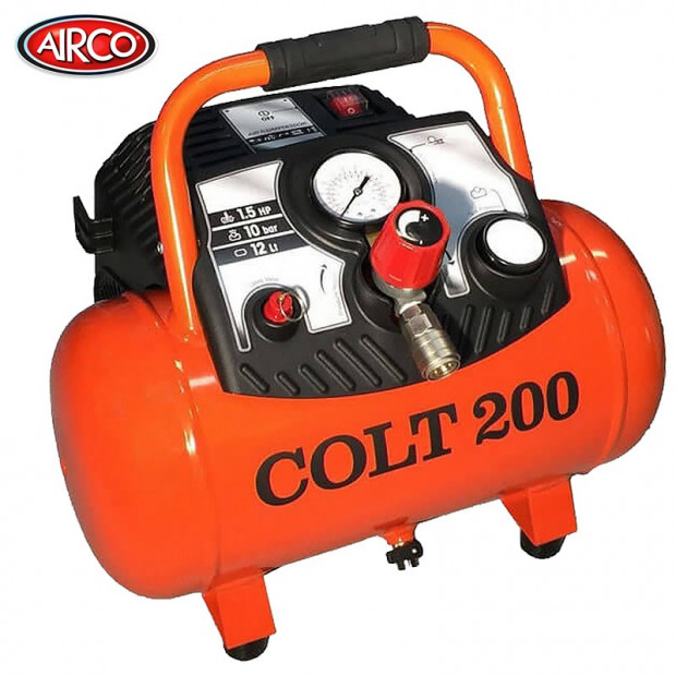 Airco Colt Air Compressor 12 Litre Tank - 1.5HP - 200 L/Mi