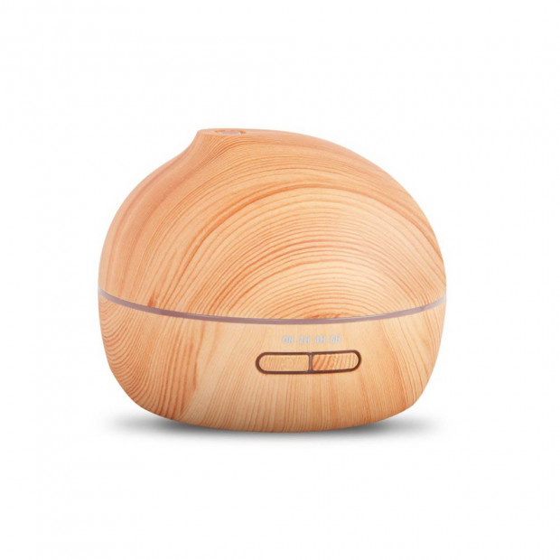4 in 1 Ultrasonic Aroma Diffuser 300ml - Light Wood Round