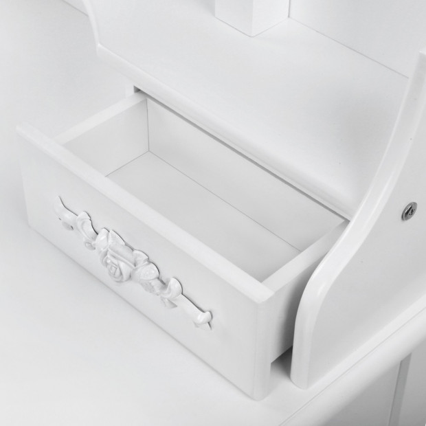 4 Drawer Dressing Table with 360d Rotation Mirror - White Image 7