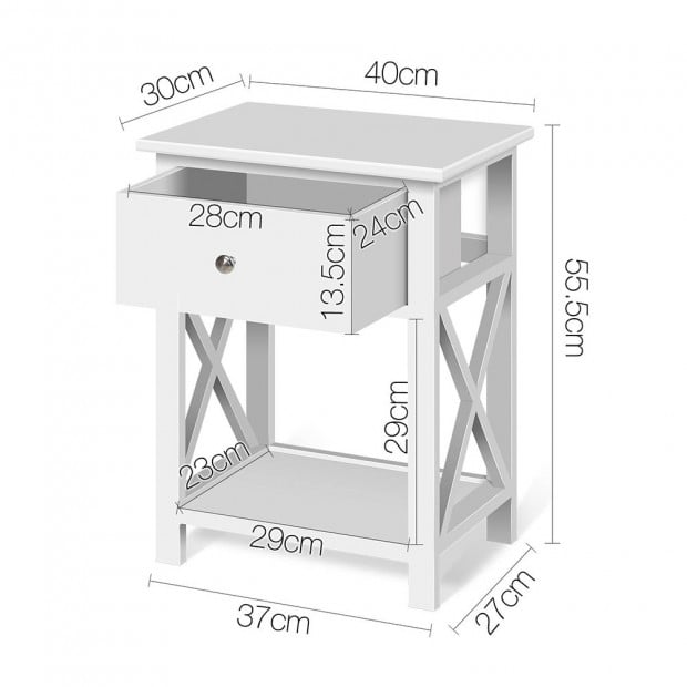 Timber Bedside Side Table  Image 2