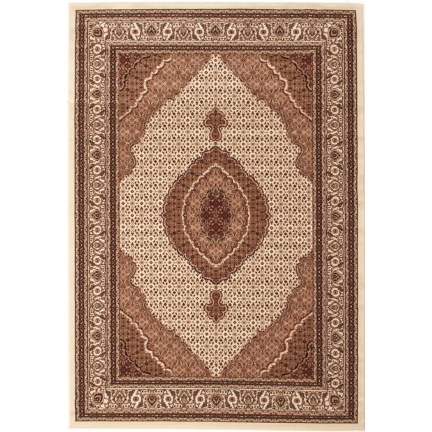Stunning Formal Oriental Design Rectangular Floor Rug Cream