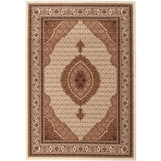 Stunning Formal Oriental Design Rectangular Floor Rug Cream