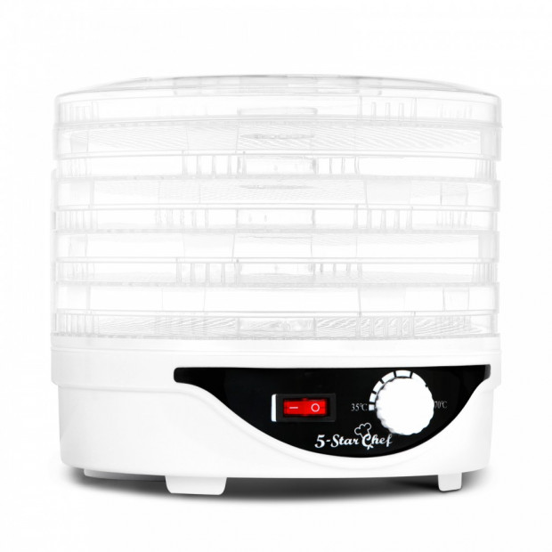 5 Tray Round Food Dehydrator White