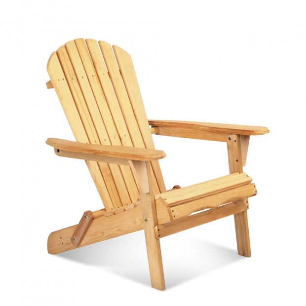 Adirondack Foldable Deck Chair - Natural
