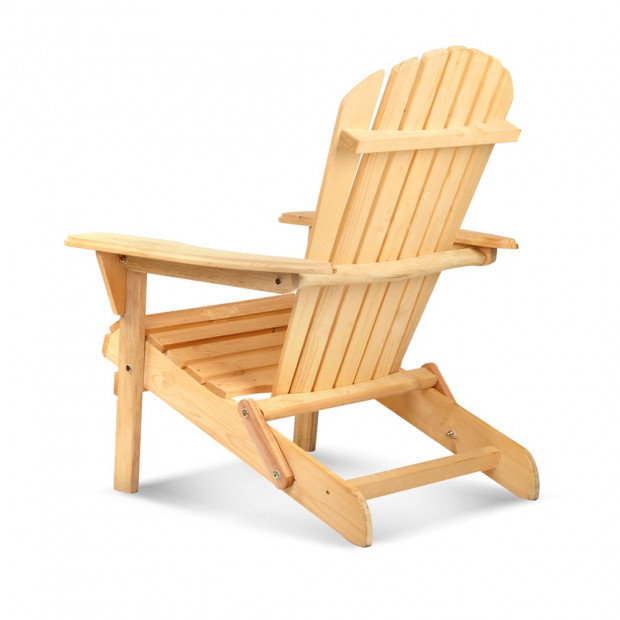 Adirondack Foldable Deck Chair - Natural Image 3