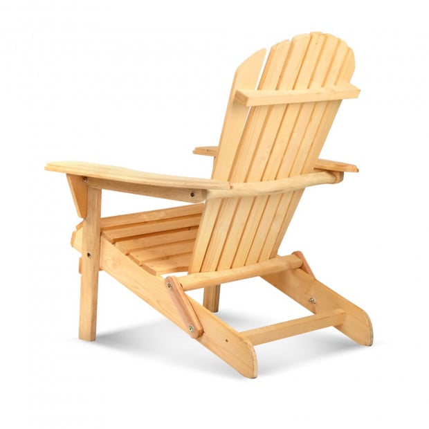 Adirondack Foldable Deck Chair - Natural Image 3