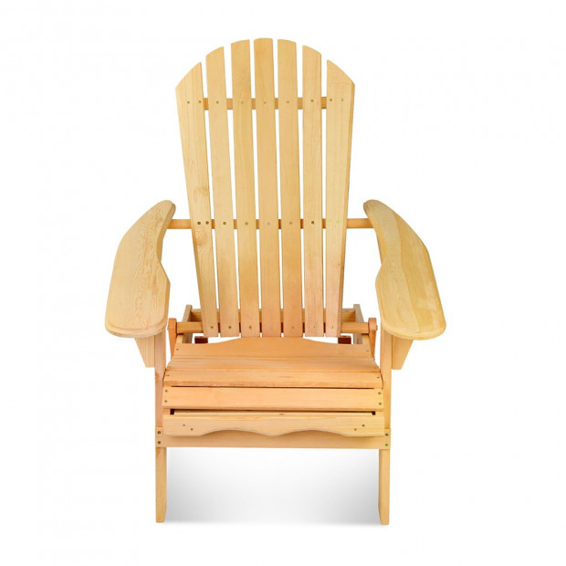 Adirondack Foldable Deck Chair - Natural Image 4