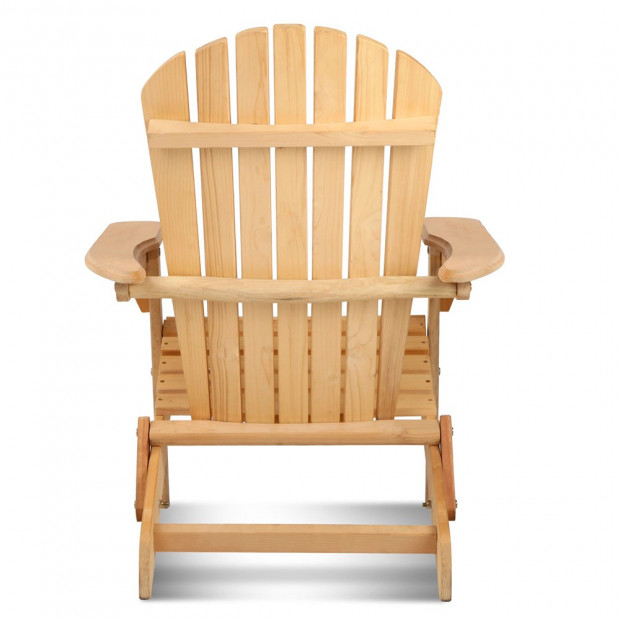 Adirondack Foldable Deck Chair - Natural Image 5