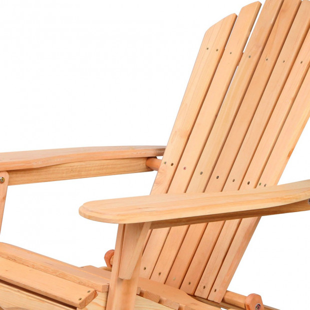 Adirondack Foldable Deck Chair - Natural Image 8