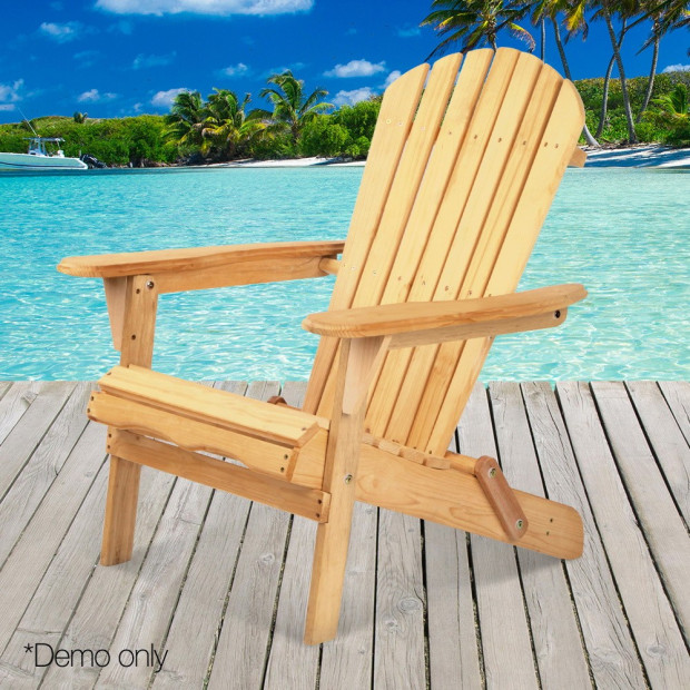 Adirondack Foldable Deck Chair - Natural Image 9