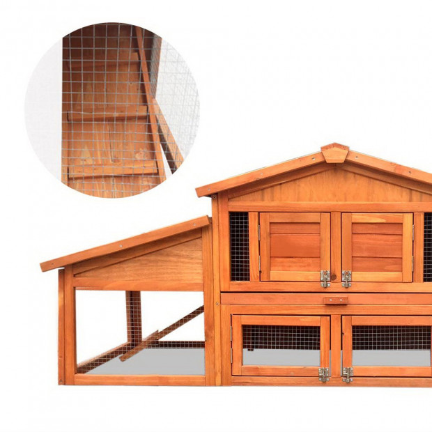 Chicken Coop Rabbit Hutch Hen Cage House Image 6