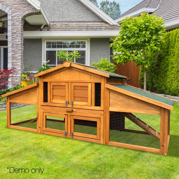 Chicken Coop Rabbit Hutch Hen Cage House Image 10