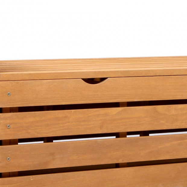 Wooden Outdoor Storage Bench Image 2