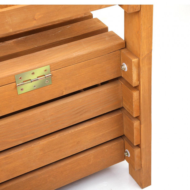 Wooden Outdoor Storage Bench Image 10