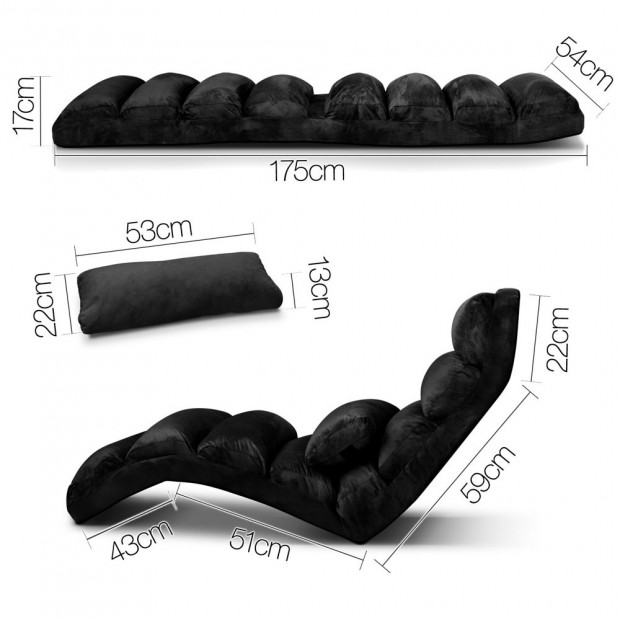 Lounge Sofa Chair - 75 Adjustable Angles – Black Image 2