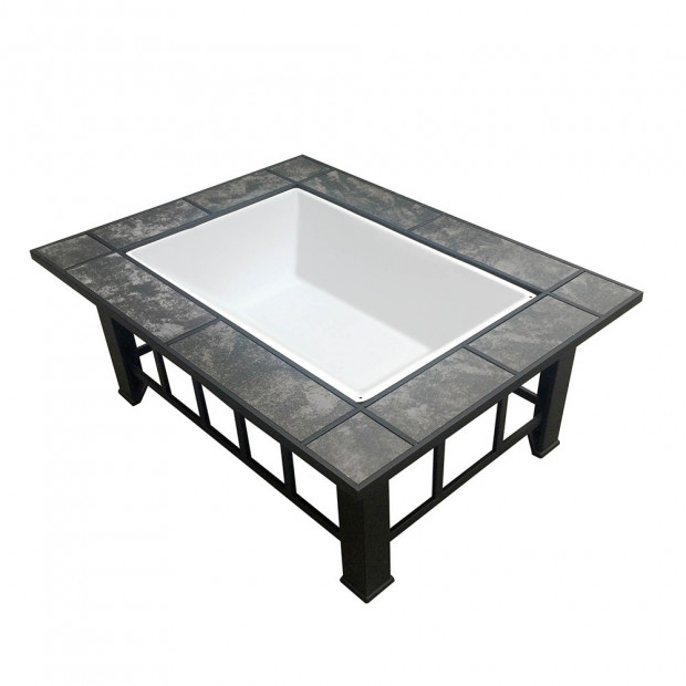 Outdoor Fire Pit BBQ Table Grill Fireplace with Ice Tray Image 3