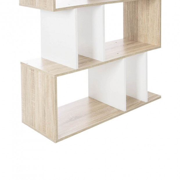 5 Tier Display/Book/Storage Shelf Unit White Brown Image 7