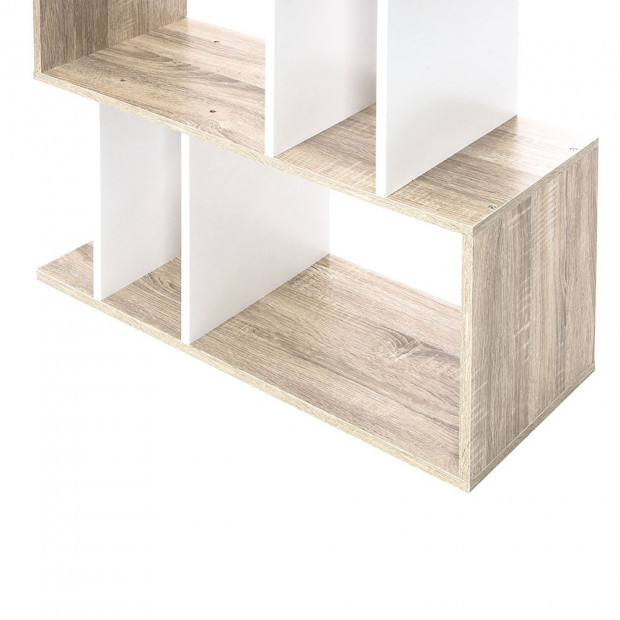 5 Tier Display/Book/Storage Shelf Unit White Brown Image 8