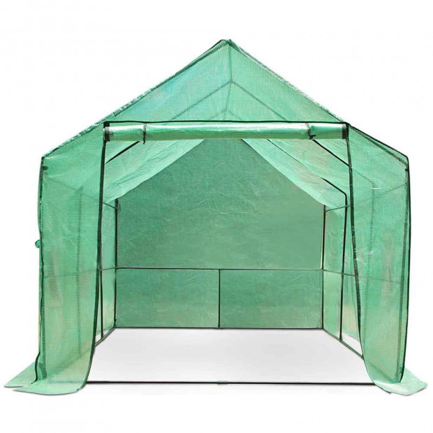 Greenhouse with Green PE Cover - 3.5M x 2M Image 3